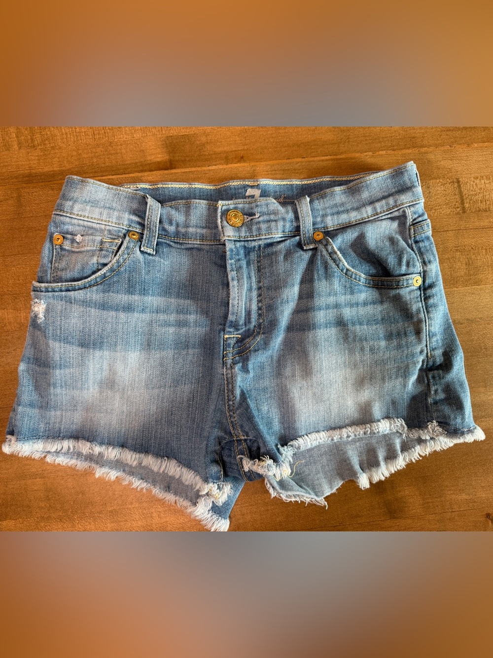 7 for all mankind jean shorts